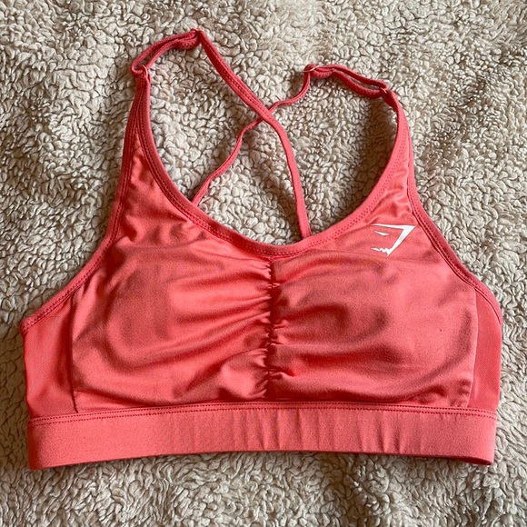 Gymshark Ease Sports Bra - Peach Coral - Picture 1 of 3